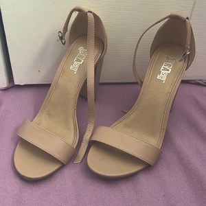 Nude Chunky Heels